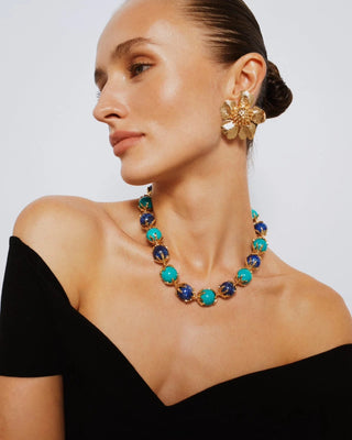 Flora Lapis Turquoise Necklace - Maison OrientNinonMaison OrientJewelry