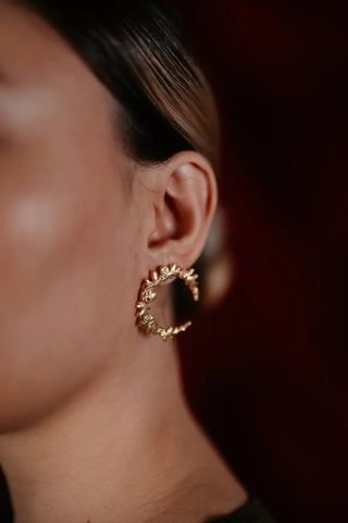Floral Crescent Earring - Maison OrientNe NepalMaison OrientJewelry