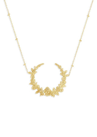 Floral Crescent Necklace - Maison OrientNe NepalMaison OrientJewelry