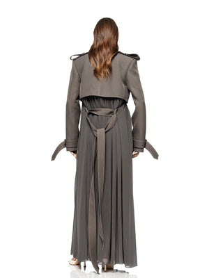Freja Mushroom Grey Detachable Trench - Maison OrientMATTERSMaison OrientClothing