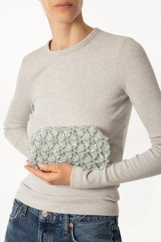 Frosty Green Tebea Clutch - Maison Orient0711Maison OrientHandbags