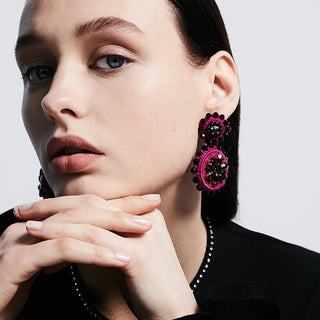 Fuchsia Pink Flower Drop - Maison OrientPinar OzevlatMaison OrientJewelry