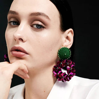 Fuchsia Pink Petite Yasmine Hoops - Maison OrientPinar OzevlatMaison OrientJewelry