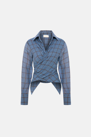 GINA SHIRT / BLUE PLAID - Maison OrientNAIAMaison OrientClothing