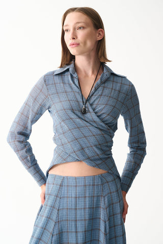 GINA SHIRT / BLUE PLAID - Maison OrientNAIAMaison OrientClothing