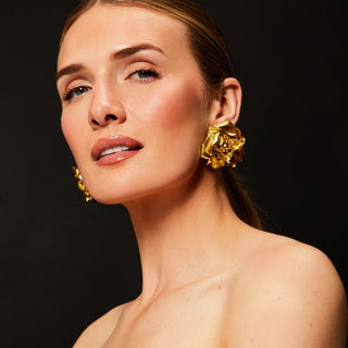 Gold Camellia Studs - Maison OrientPinar OzevlatMaison OrientJewelry