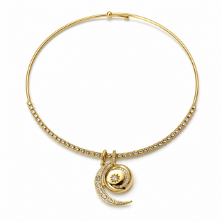 Gold Choker with Moon and Stars - Maison OrientRomy CollectionMaison OrientNecklace