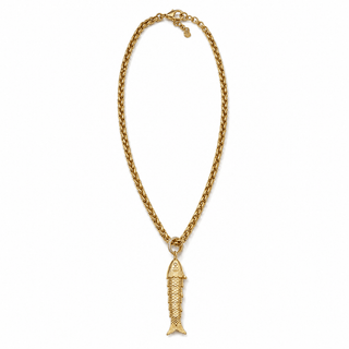 Gold Rolo Chain Necklace with Fish Charm - Maison OrientRomy CollectionMaison OrientNecklace