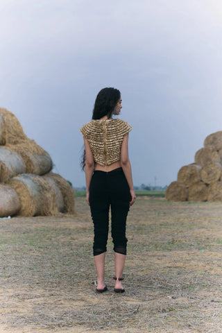 Golden Kiran Cropped Top - Maison OrientSZABO SIHAGMaison OrientShirts & Tops