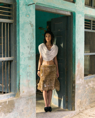 Handwoven cotton Dhoti draped top - Maison OrientSZABO SIHAGMaison OrientShirts & Tops