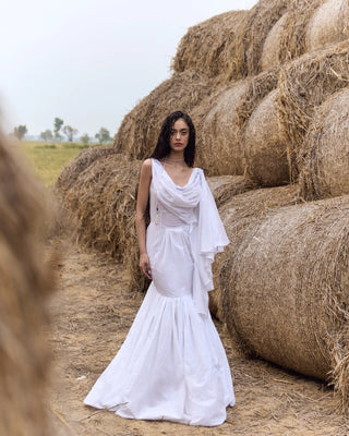 Handwoven Khadi Dhoti Dress - Maison OrientSZABO SIHAGMaison OrientShirts & Tops