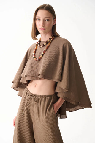 HEAVEN CAPE / BROWN - Maison OrientNAIAMaison OrientClothing