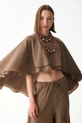 HEAVEN CAPE / BROWN - Maison OrientNAIAMaison OrientClothing