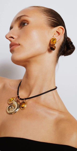 Ionia Charm Leather Necklace - Maison OrientNinonMaison OrientJewelry