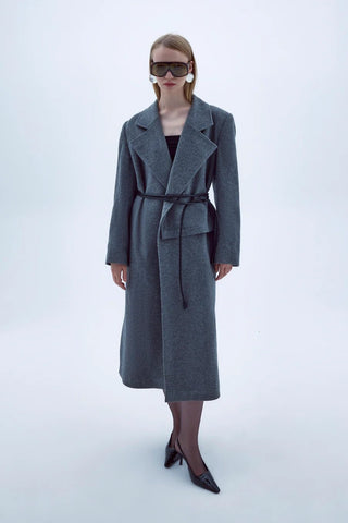 Isha Wool Coat In Dark Gray - Maison OrientNazli CerenMaison OrientClothing