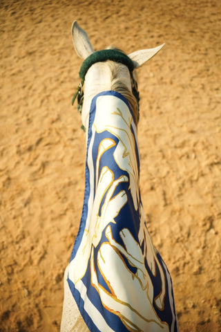 Its Feed Time in Blue Large Scarf - Maison OrientNeightivMaison OrientScarves