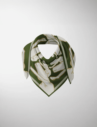 It's Feed Time in Green Large Scarf - Maison OrientNeightivMaison OrientScarves