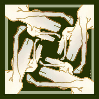 It's Feed Time in Green Large Scarf - Maison OrientNeightivMaison OrientScarves