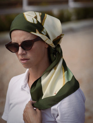 It's Feed Time in Green Large Scarf - Maison OrientNeightivMaison OrientScarves