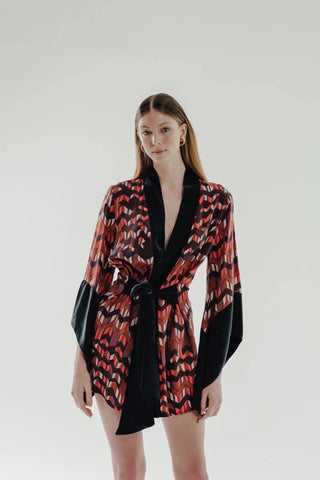 JUDE Silk Printed Mini Kimono - Maison OrientCOMETESMaison OrientClothing