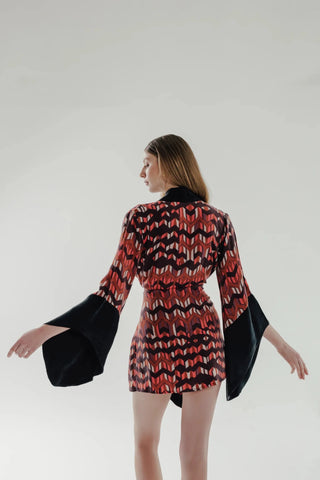 JUDE Silk Printed Mini Kimono - Maison OrientCOMETESMaison OrientClothing