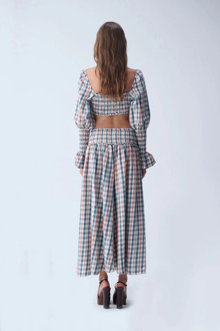 KAIA MIDI SET / ORANGE PLAID - Maison OrientNAIAMaison OrientClothing