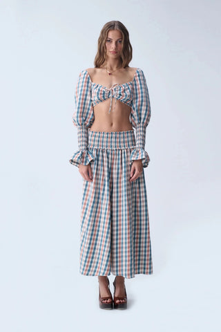 KAIA MIDI SET / ORANGE PLAID - Maison OrientNAIAMaison OrientClothing