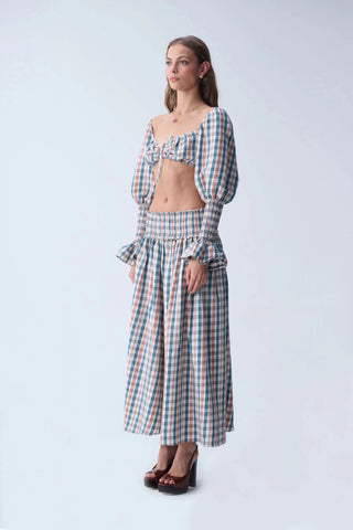 KAIA MIDI SET / ORANGE PLAID - Maison OrientNAIAMaison OrientClothing