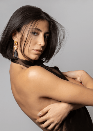 KANDY in dark blue gemstones - Maison OrientChadia HamatiMaison OrientEarring