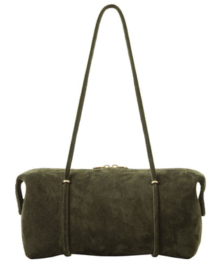 Khaki Faye suede shoulder bag - Maison Orient0711 TbilisiMaison OrientShoulder Bag