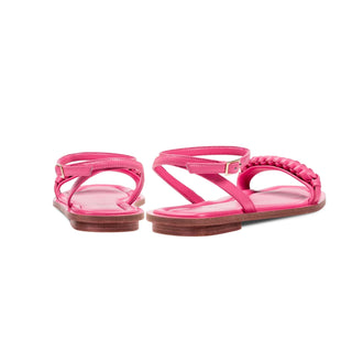 Kibele Bubble Pink Flat Ankle Cross Sandal - Maison OrientSerena UziyelMaison OrientShoes