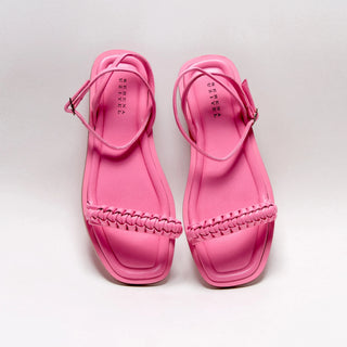 Kibele Bubble Pink Flat Ankle Cross Sandal - Maison OrientSerena UziyelMaison OrientShoes