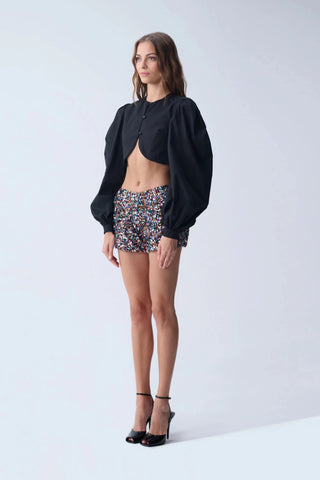 KIKI BALOON SLEEVED SHIRT / BLACK - Maison OrientNAIAMaison OrientClothing