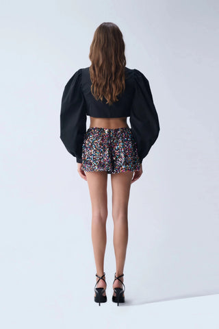 KIKI BALOON SLEEVED SHIRT / BLACK - Maison OrientNAIAMaison OrientClothing