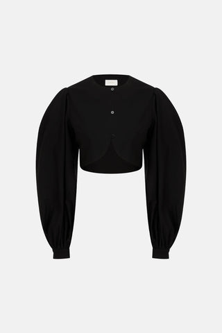KIKI BALOON SLEEVED SHIRT / BLACK - Maison OrientNAIAMaison OrientClothing