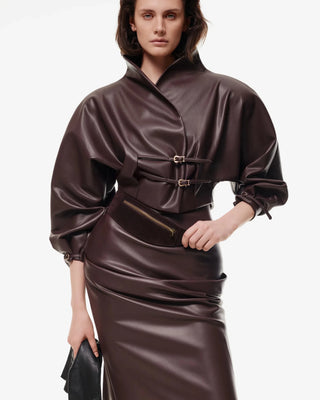 KIMONO LEATHER JACKET - Maison OrientKris MaranMaison OrientClothing