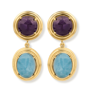 Knidos Amethyst Aquamarine Earrings - Maison OrientNinonMaison OrientJewelry