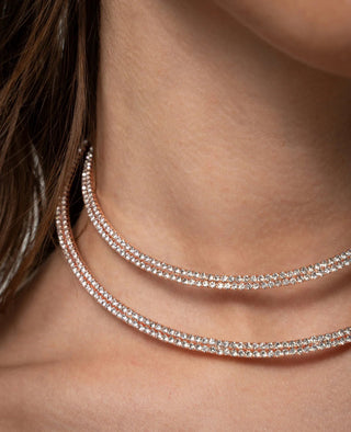 LABYRINTH CHOKER ROSE GOLD AND WHITE - Maison OrientTALITAMaison OrientJewelry