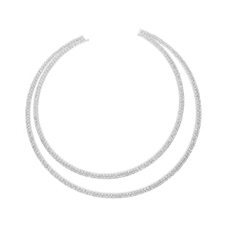 LABYRINTH CHOKER SILVER AND WHITE - Maison OrientTALITAMaison OrientJewelry