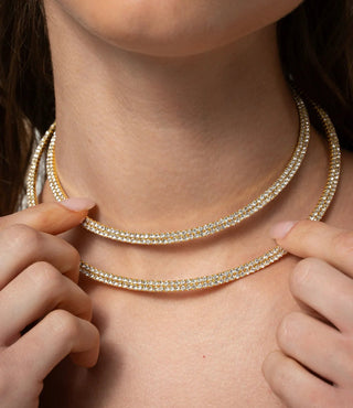 LABYRINTH CHOKER YELLOW GOLD AND WHITE - Maison OrientTALITAMaison OrientJewelry