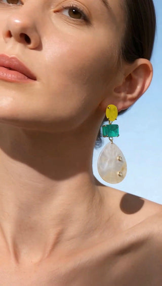 LANA in yellow Mother of Pearls - Maison OrientChadia HamatiMaison OrientEarring