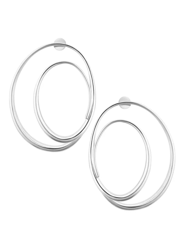 Large Ellipse Hoops Silver - Maison OrientMISHOMaison OrientJewelry