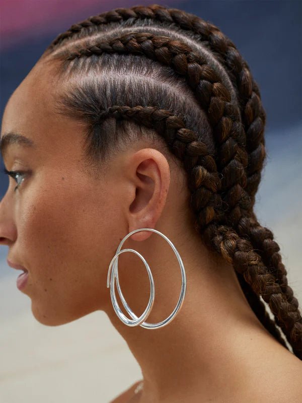 Large Ellipse Hoops Silver - Maison OrientMISHOMaison OrientJewelry
