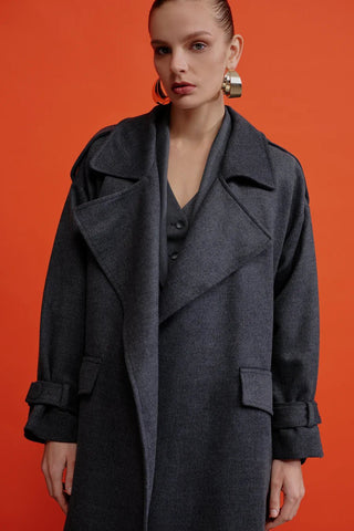 Laura Cashmere Coat in Grey - Maison OrientNazli CerenMaison OrientClothing