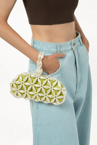 Lime Tebea Clutch - Maison Orient0711Maison OrientHandbags