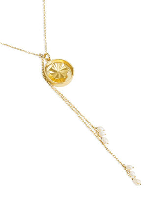 Lotus Necklace with pearls - Maison OrientNe NepalMaison OrientJewelry