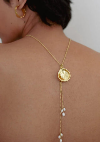 Lotus Necklace with pearls - Maison OrientNe NepalMaison OrientJewelry