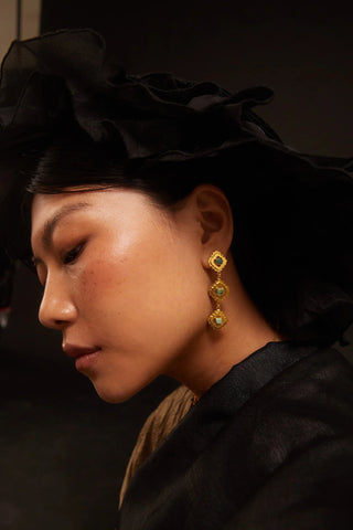 Mandala Long Earring - Maison OrientNe NepalMaison OrientJewelry