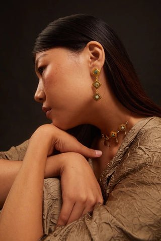 Mandala Long Earring - Maison OrientNe NepalMaison OrientJewelry