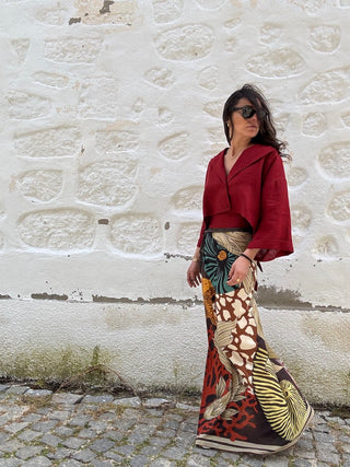 Mazu Burgundy Scarf - Maison OrientWEMAVEMaison OrientScarves